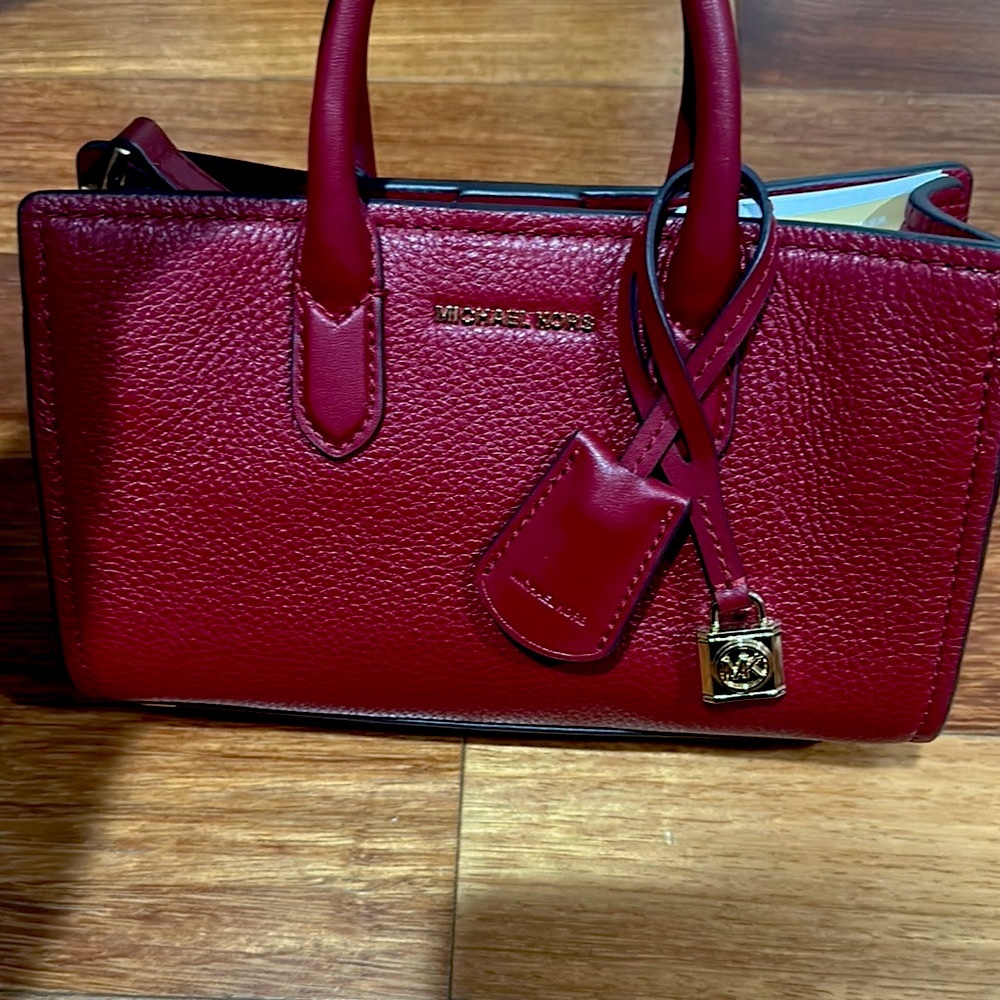 Michael Kors Burgundy Leather Handbag - brand new, never used